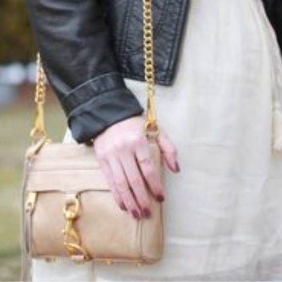 Rebecca Minkoff Handbags - Rebecca Minkoff Nude/ Camel cross body bag with gold hardware